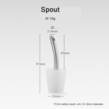 Ausgießer 57 15 mm Weiß, Wasserkocher 800 ml Silber