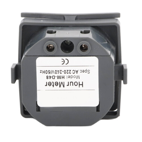 Misuratore di ore e timer ABS 0-999.99h 48x48mm Nero 70mAh 2