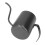 Tetera de cuello de ganso de 350 ml acero inoxidable negro 5