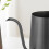 Tetera de cuello de ganso de 350 ml acero inoxidable negro 12
