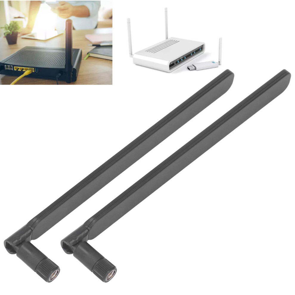 2Pcs Omnidirectional Antenna 4G Lte High Gain Data Transmission Sma Male Foldable Glue Stick Black 8441321523007