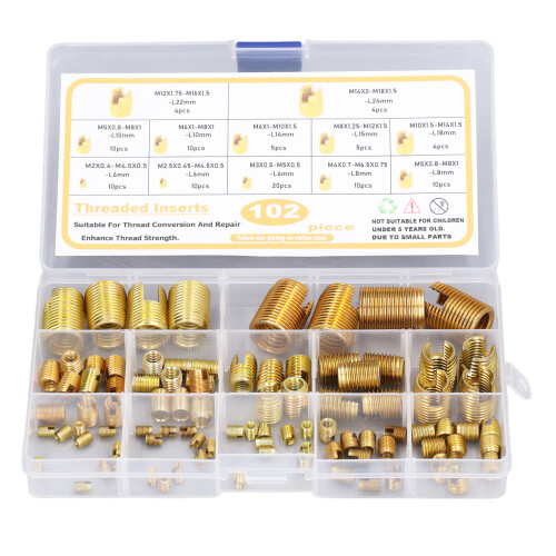 102 insertos roscados autoperforantes M2-M14 HCS plateado 1