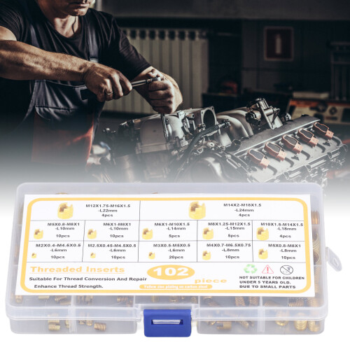 102 insertos roscados autoperforantes M2-M14 HCS plateado