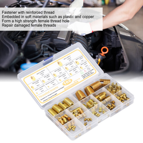 102 insertos roscados autoperforantes M2-M14 HCS plateado 2