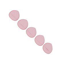 5 Stück Mini-Finger-Puff, hydrophiles PU, pink