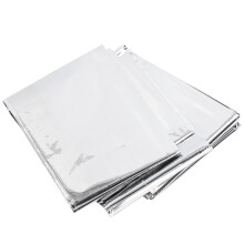 10 piezas de hoja térmica de emergencia de 51,18 x 82,68 pulgadas plateado