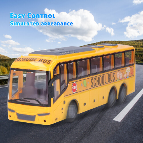 Giocattolo LED per autobus scolastico RC - 4xAA per l'auto, 2xAA per il telecomando 2