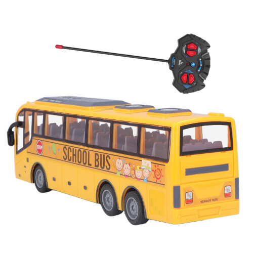 Giocattolo LED per autobus scolastico RC - 4xAA per l'auto, 2xAA per il telecomando