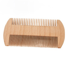 Peine para barba de haya de doble cara 10x6 cm (3,9x2,4 pulgadas)