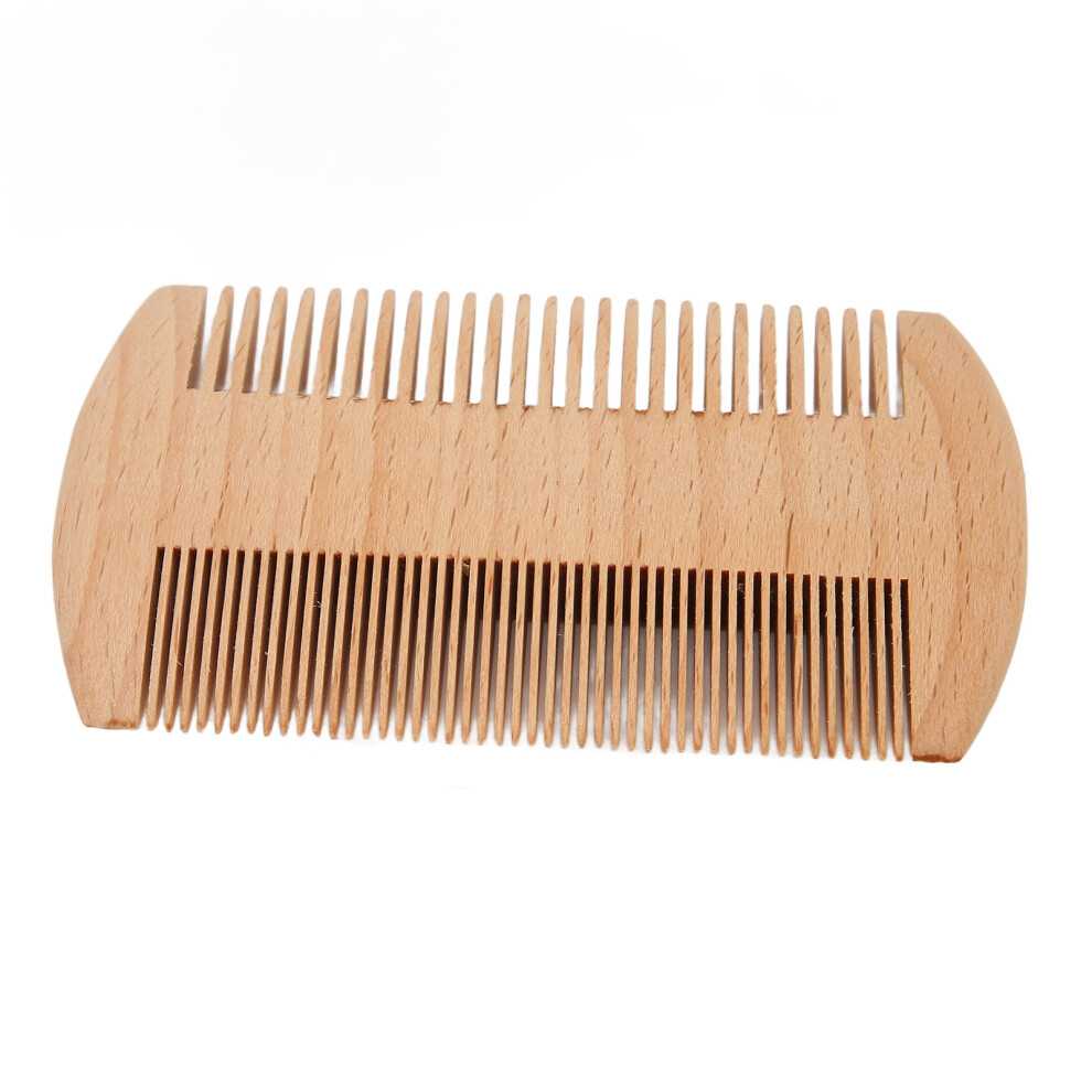 Unisex Wooden Beard Comb Professional Portable Double Sided Fine Teeth Lice Comb Grooming Styling Tool