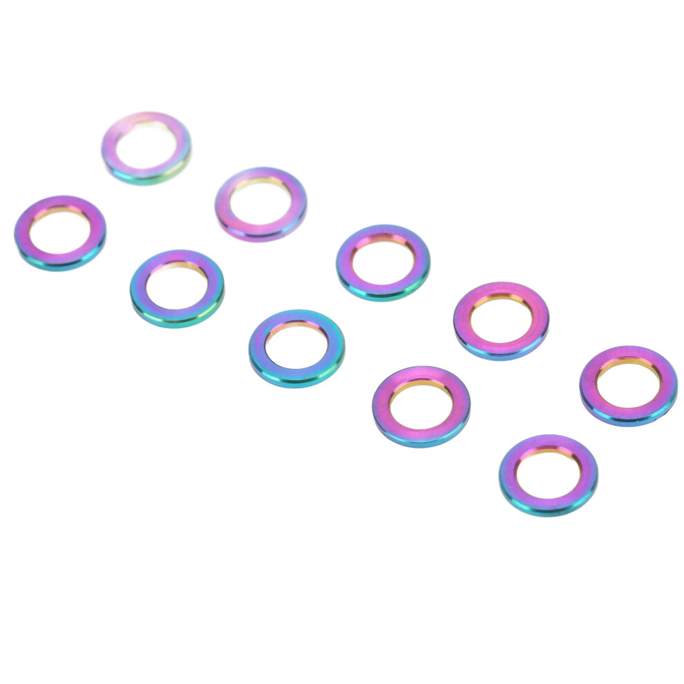 10Pcs M5 Risk 5Mm Bolt Washers Titanium Alloy Screw Gasket Rust Prevention For Mountain Cycling 7671321529575