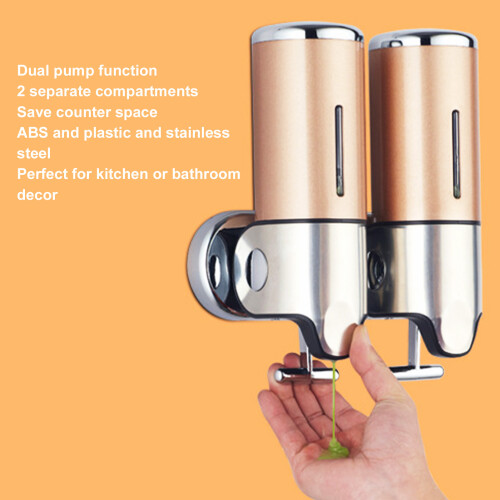 Dispensador dorado de 2 compartimentos 1000 ml 2