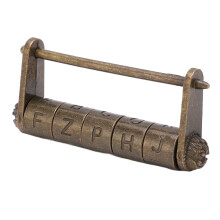 Antikes Vorhängeschloss, Kombinationsschloss, Zinklegierung, 8 4 1,5 cm