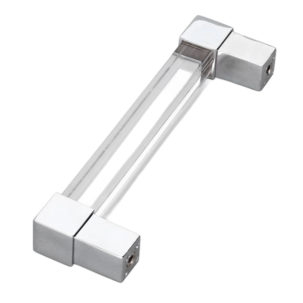 Acrylic Drawer Pulls Single Hole Crystal Cabinet Drawer Pulls For Kitchen Cabinets Dresser Cupboard Hole Spacing 128 Silver 4951321532298