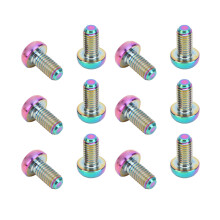 Titanium-Legierungs Fahrrad-Scheibenbremsschrauben M5x10mm, 12 Stück, Sicherer Halt, Leichtgewicht
