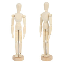 Maniquí de madera articulado, Gugertree, 12 pulgadas, Natural