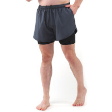 Pantalones cortos 2-en-1 de secado rápido para hombre 130-150 g S-2XL beige