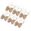 6 lazos de arpillera 5.5x8cm yute natural 2