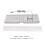 Teclado RGB con cable 104 teclas blanco 1,35 m USB 3
