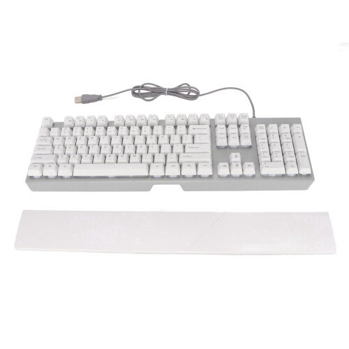 Teclado RGB con cable 104 teclas blanco 1,35 m USB 1