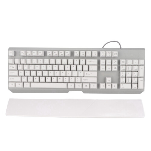 Teclado RGB con cable 104 teclas blanco 1,35 m USB