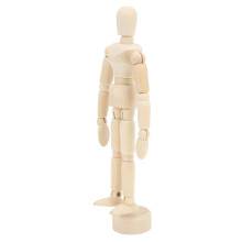 Maniquí de madera 14 articulaciones giratorias 5.5in(14cm)