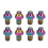 RT058 8 piezas M4x5mm tornillos de pedal titanio multicolor 2