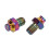 RT058 8 piezas M4x5mm tornillos de pedal titanio multicolor 10