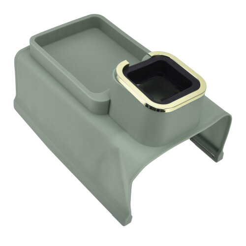 Portabicchiere verde in silicone e ferro per bracciolo del divano - 32 cm 1