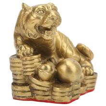 Estatua de tigre de latón 9 x 8,3 x 6 cm, resistente