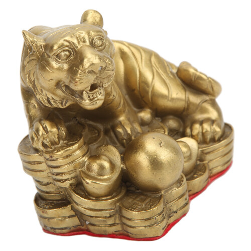 Estatua de tigre de latón 9 x 8,3 x 6 cm, resistente 2