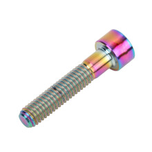 RISK Headset Stem Top Cap Fixing Bolt M6x30mm Column Head Bike Stem Bolt Screw Titanium Alloy for Bike Repair Dazzling