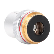 Objetivo de microscopio plateado 4X 4/0.10 20.2mm RMS