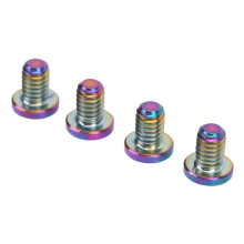 4Pcs Road Bike Brakes Screws Titanium Alloy Durable Rustproof Polishing Grinding Accurate Thread Road Bike Rotor Bolts Dazzling Color