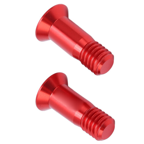 2 Stück Aluminiumlegierung Umwerfer Ritzelschraube Rot 2