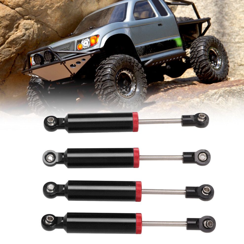 4Pcs Rc Shock Absorber 100Mm Damper With Internal Spring For Scx10 1/10 Rc Crawler Car Black 5001321543394