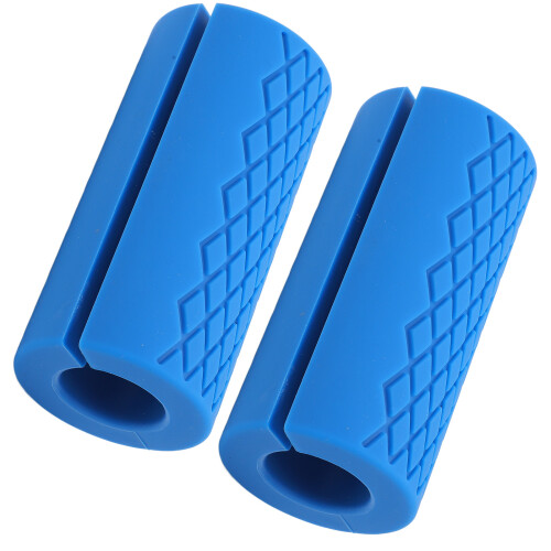 Blu 1 paio di impugnature spesse per bilanciere, lunghezza 10 cm, diametro 4,8 cm 1