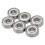 608 cuscinetti a rulli 8 pezzi acciaio al carbonio 7x22x9mm 16