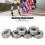 608 cuscinetti a rulli 8 pezzi acciaio al carbonio 7x22x9mm 6