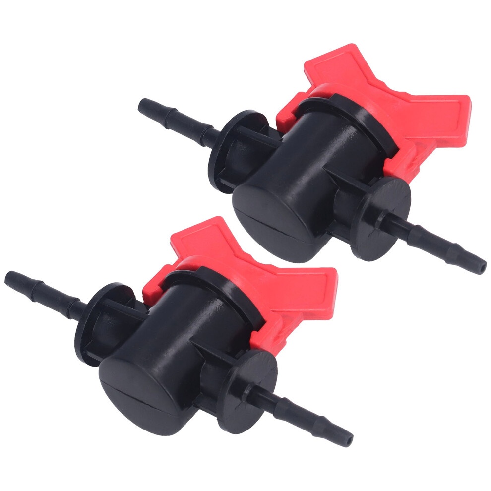 2Pcs Flow Regulator Abs Plastic Liquid Control Stop Valve Water Pump Straight Through Valve 3.5Mm Outer Diameter 8091321544528