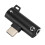 Adattatore USB-C a 3,5 mm per cuffie, 2-in-1 ricarica e audio, ABS resistente, nero 10