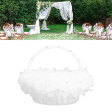 Canasta para la niña de las flores de la boda: Encaje de avestruz 241g/8.5oz