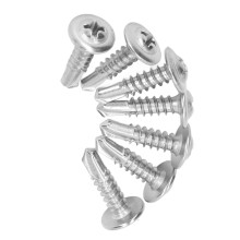 Self Tapping Screw 410 Stainless Steel Quick Round Washer Head Screws for Machinery Industry 4.8x19mm 100Pcs
