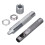 Set da 100 pezzi di kit di attrezzi per occhielli, diametro interno 12 mm e 20 mm, argento 10