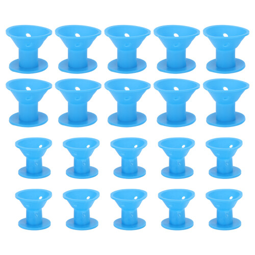20 pièces de boucleurs champignon bleus, grand format, 4,3 x 4,8 x 4 cm 1