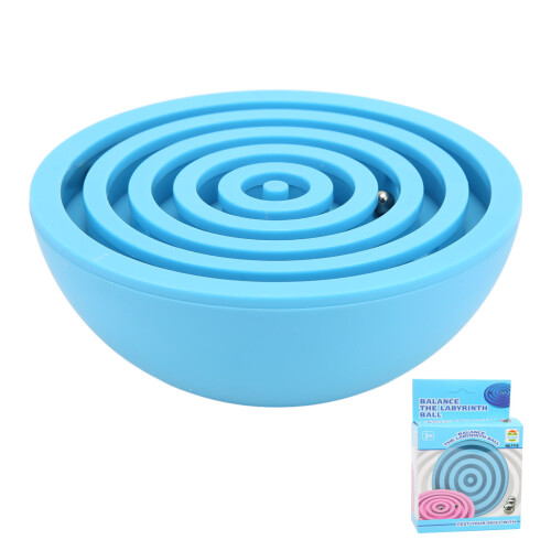 Gioco Labirinto in equilibrio Semicerchio, 3 Perline, Blu 1