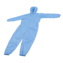 Anti Static Protection Coverall Universal Workshop Cleaning Dustproof Clothes with Hood Blue L