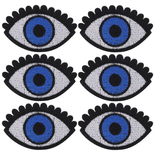 Parches para planchar 6 piezas Multicolor Ojo grande 5.5x3.6cm 1