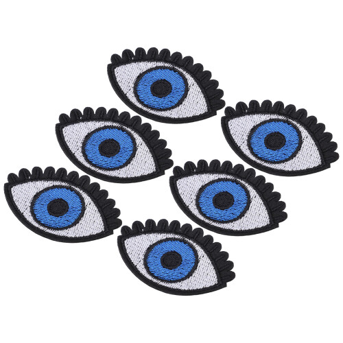 Parches para planchar 6 piezas Multicolor Ojo grande 5.5x3.6cm