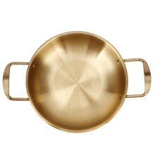 Gold Edelstahl Nudelpfanne 20 cm Tragbarer Kochtopf für die Küche